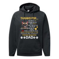 Best French Bulldog Dog Dad Lover Happy Fathers Day Performance Fleece Hoodie