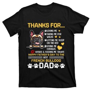 Best French Bulldog Dog Dad Lover Happy Fathers Day T-Shirt