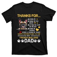 Best French Bulldog Dog Dad Lover Happy Fathers Day T-Shirt