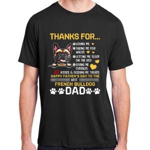 Best French Bulldog Dog Dad Lover Happy Fathers Day Adult ChromaSoft Performance T-Shirt