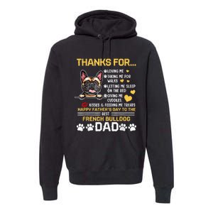 Best French Bulldog Dog Dad Lover Happy Fathers Day Premium Hoodie