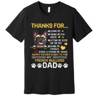 Best French Bulldog Dog Dad Lover Happy Fathers Day Premium T-Shirt