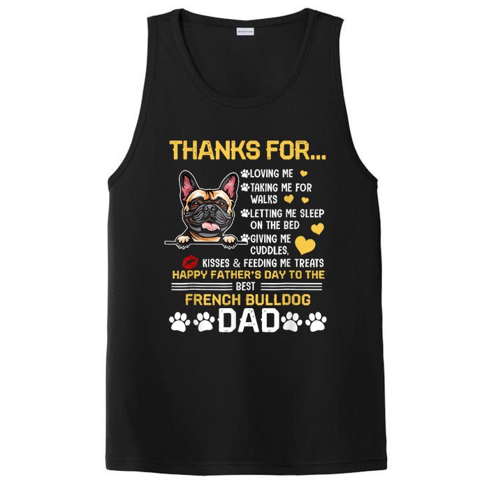 Best French Bulldog Dog Dad Lover Happy Fathers Day PosiCharge Competitor Tank