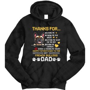 Best French Bulldog Dog Dad Lover Happy Fathers Day Tie Dye Hoodie