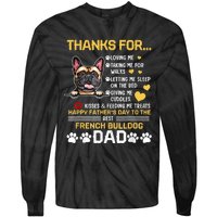 Best French Bulldog Dog Dad Lover Happy Fathers Day Tie-Dye Long Sleeve Shirt