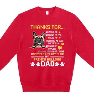 Best French Bulldog Dog Dad Lover Happy Fathers Day Premium Crewneck Sweatshirt