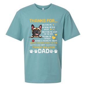 Best French Bulldog Dog Dad Lover Happy Fathers Day Sueded Cloud Jersey T-Shirt