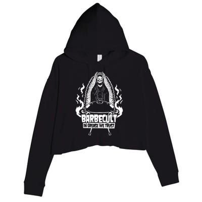 Barbecult Funny Barbeque Crop Fleece Hoodie