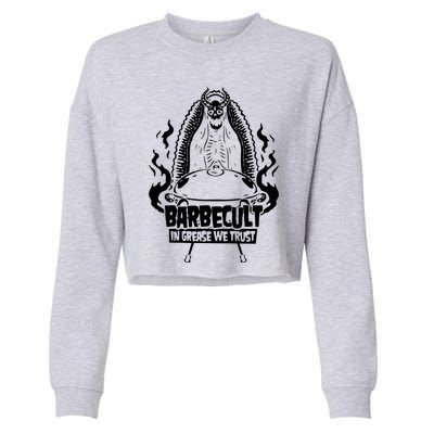 Barbecult Funny Barbeque Cropped Pullover Crew