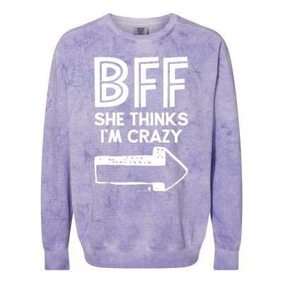 Best Friend Bff Part 1 Of 2 Funny Humorous Colorblast Crewneck Sweatshirt