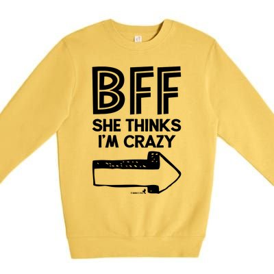 Best Friend Bff Part 1 Of 2 Funny Humorous Premium Crewneck Sweatshirt