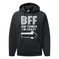 Best Friend Bff Part 1 Of 2 Funny Humorous Performance Fleece Hoodie