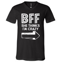 Best Friend Bff Part 1 Of 2 Funny Humorous V-Neck T-Shirt