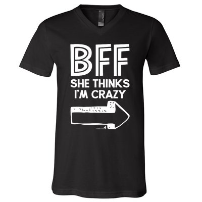 Best Friend Bff Part 1 Of 2 Funny Humorous V-Neck T-Shirt