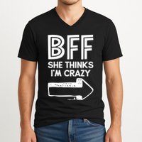 Best Friend Bff Part 1 Of 2 Funny Humorous V-Neck T-Shirt