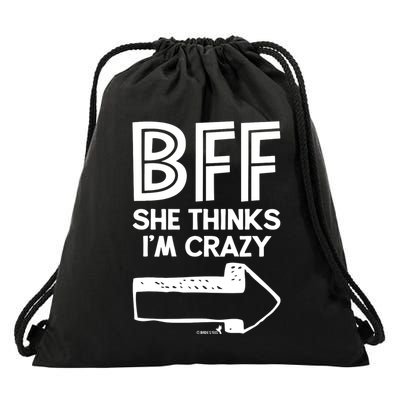 Best Friend Bff Part 1 Of 2 Funny Humorous Drawstring Bag