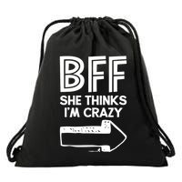 Best Friend Bff Part 1 Of 2 Funny Humorous Drawstring Bag