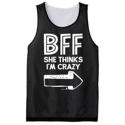 Best Friend Bff Part 1 Of 2 Funny Humorous Mesh Reversible Basketball Jersey Tank