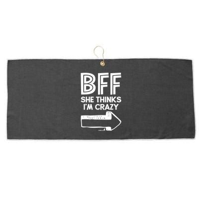 Best Friend Bff Part 1 Of 2 Funny Humorous Large Microfiber Waffle Golf Towel