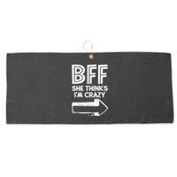Best Friend Bff Part 1 Of 2 Funny Humorous Large Microfiber Waffle Golf Towel