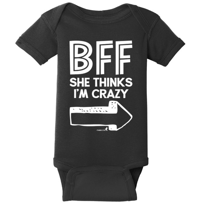 Best Friend Bff Part 1 Of 2 Funny Humorous Baby Bodysuit
