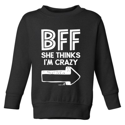 Best Friend Bff Part 1 Of 2 Funny Humorous Toddler Sweatshirt