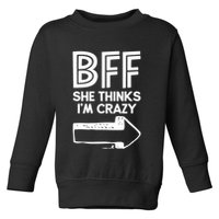 Best Friend Bff Part 1 Of 2 Funny Humorous Toddler Sweatshirt