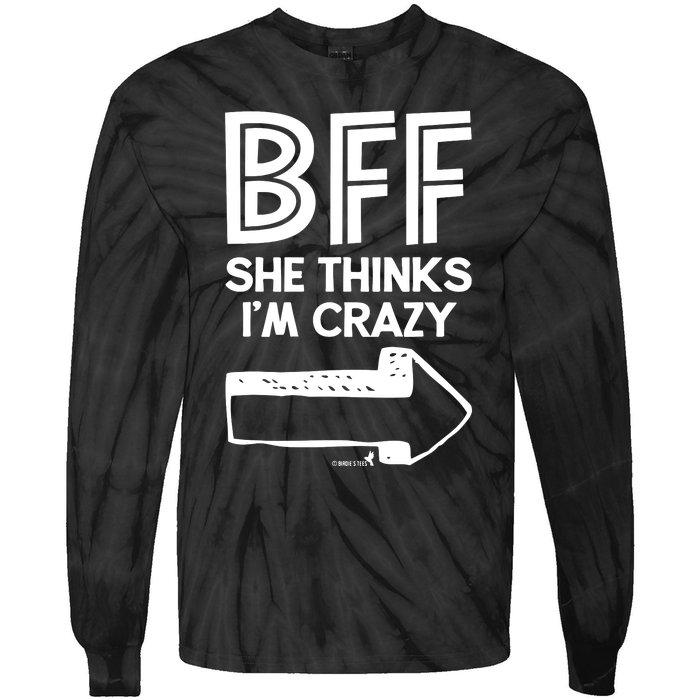 Best Friend Bff Part 1 Of 2 Funny Humorous Tie-Dye Long Sleeve Shirt