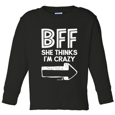 Best Friend Bff Part 1 Of 2 Funny Humorous Toddler Long Sleeve Shirt