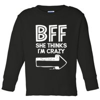 Best Friend Bff Part 1 Of 2 Funny Humorous Toddler Long Sleeve Shirt