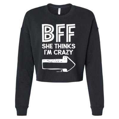 Best Friend Bff Part 1 Of 2 Funny Humorous Cropped Pullover Crew