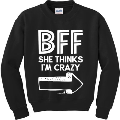 Best Friend Bff Part 1 Of 2 Funny Humorous Kids Sweatshirt