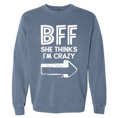 Best Friend Bff Part 1 Of 2 Funny Humorous Garment-Dyed Sweatshirt