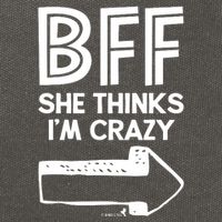 Best Friend Bff Part 1 Of 2 Funny Humorous Cotton Canvas Backpack