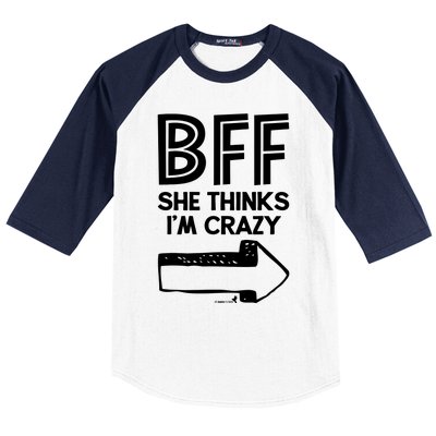 Best Friend Bff Part 1 Of 2 Funny Humorous Baseball Sleeve Shirt