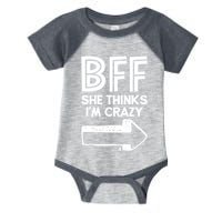 Best Friend Bff Part 1 Of 2 Funny Humorous Infant Baby Jersey Bodysuit