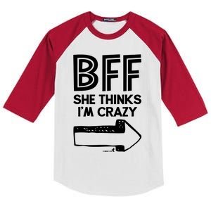 Best Friend Bff Part 1 Of 2 Funny Humorous Kids Colorblock Raglan Jersey