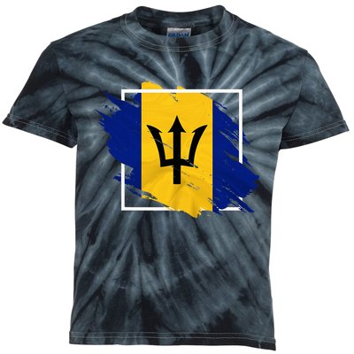 Barbados Flag Barbadian Souvenir Kids Tie-Dye T-Shirt