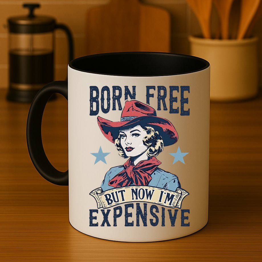 Born Free But Now IM Expensive 4th Of July Mug