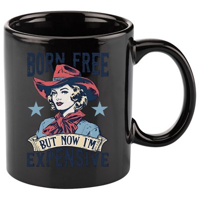 Born Free But Now IM Expensive 4th Of July 11oz C Handle Ceramic Mug