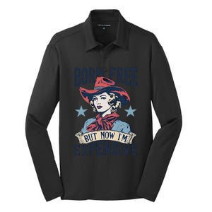 Born Free But Now IM Expensive 4th Of July Silk Touch Performance Long Sleeve Polo