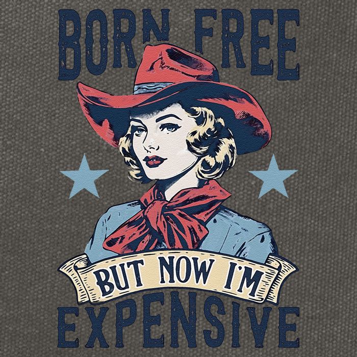 Born Free But Now IM Expensive 4th Of July Cotton Canvas Backpack