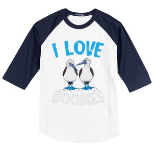 Blue Footed Booby I Love Boobies Blue Footed Booby Lover Baseball Sleeve Shirt