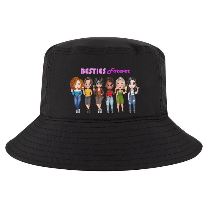 Besties Forever Bff Best Friends Drinking Buddies Cool Comfort Performance Bucket Hat