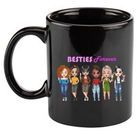 Besties Forever Bff Best Friends Drinking Buddies 11oz C Handle Ceramic Mug