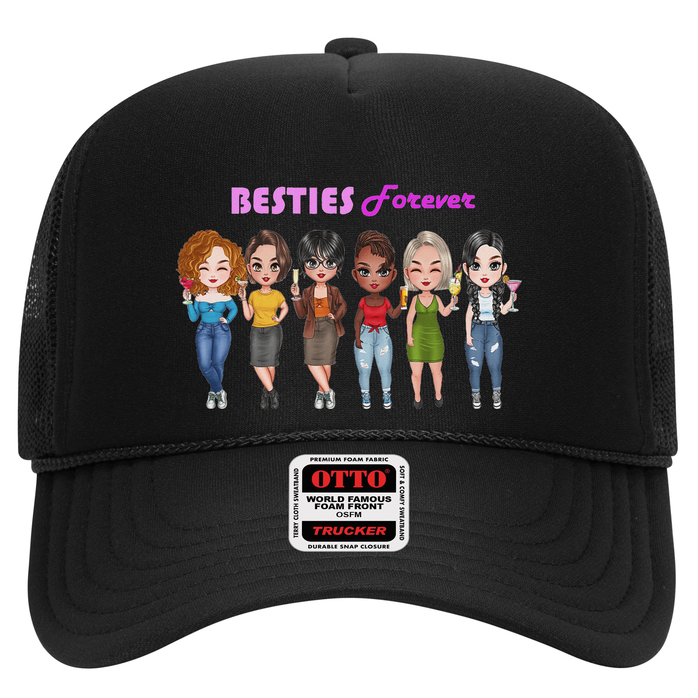 Besties Forever Bff Best Friends Drinking Buddies Hat