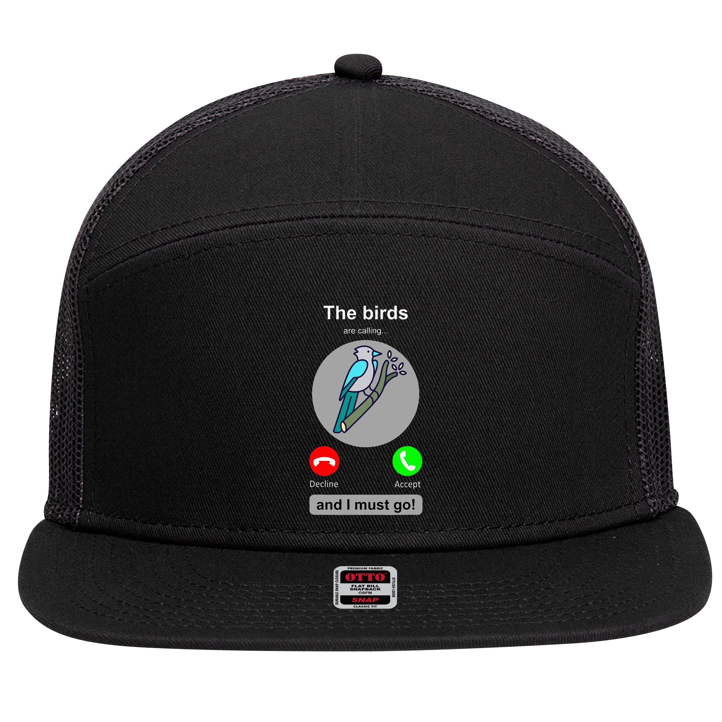 Birding Funny Bird Watcher Bird Lover Gift 7 Panel Mesh Trucker Snapback Hat