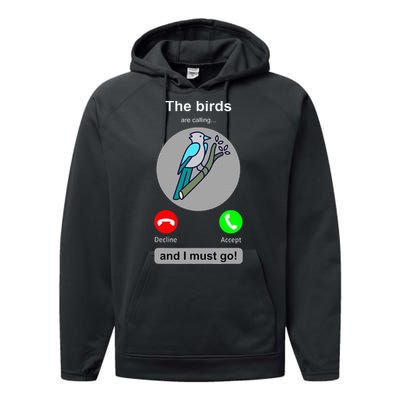 Birding Funny Bird Watcher Bird Lover Gift Performance Fleece Hoodie