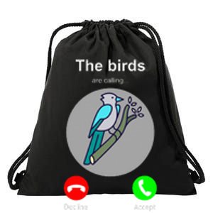 Birding Funny Bird Watcher Bird Lover Gift Drawstring Bag