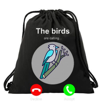 Birding Funny Bird Watcher Bird Lover Gift Drawstring Bag